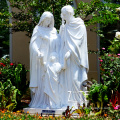 Hand carved Marble life size holy family statue